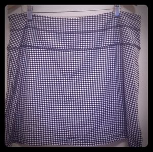 Indigo skort in black & white check size 1x